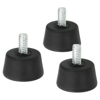 PATIKIL Universal 1/4" x 1.3" Rubber Tripod Feet, 3 Pack Anti-Slip Tripod Replacement Parts for Camera Tripods Monopod, Black