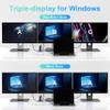 USB C Docking Station Triple Monitor, 14-IN-1 Laptop Docking Station 10Gbps with 2 HDMI/DP 4K, USB A/C 3.1, 2 USB 3.0, PD 100W, Ethernet, SD/TF 3.0, Mic/Audio, Type C Host for Mac, Windows, Chrome, PC view 3