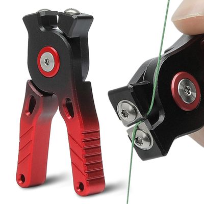 mpeter Tungsten Carbide Fishing Line Cutter Portable Mini Fishing line Clipper Nippers Quick Line Cutter Tungsten Alloy Fishing Tool (Red+Black)