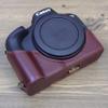BMAOLLONGB R50 Case, Handmade Genuine Real Leather Half Camera Case Bag Cover for Canon Eos R50 Bottom Opening Version + Hand Strap (Coffee) view 4
