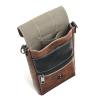 Cell Phone Shoulder Bag for Men, Leather Phone Waist Bag, Vertical Multiple Belt Pockets PU Leather Cellphone Case Belt Pouch Holder Crossbody Holster Hip Bum Bag with Belt Loop and Carabiner Hook view 4