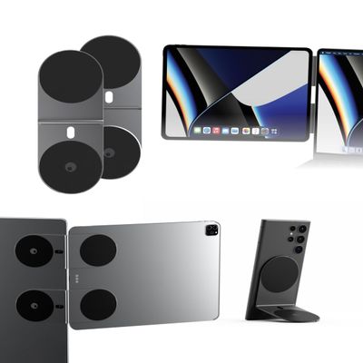 Rolling Square Edge Pro Tablet Kit - Mount and Phone Magnetic Holder, Smartworking & Productivity Stand Accessory, Compatible with MagSafe, Compatible with Any Tablet or Phone, Gray