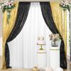 4 Panels Black&Gold Sequin Backdrop Curtain 2FTx8FT Glitter Sequin Backdrop Curtains for Birthday Party Wedding Decoration view 4