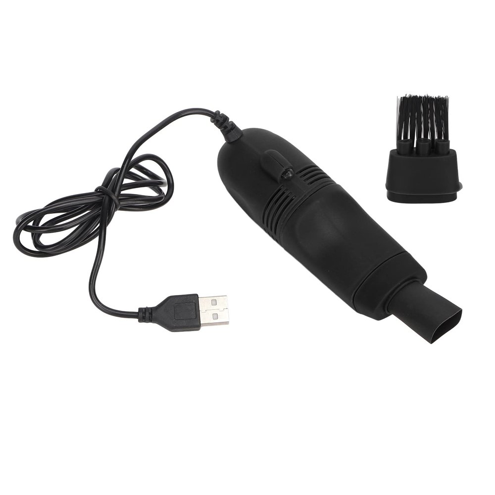 TITA-DONG Mini Keyboard Cleaner, Handheld Compressed Air Duster, Portable Electric Air Blower, Large Suction USB Vacuum Cleaner for Nail Art and Computer(Black)