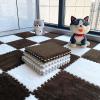 easycustomerlee 12pcs Tiled Puzzle Play Mats Interlocking Shaggy Soft EVA Foam Mats Protective Floor for Children Kids Room Home Parlor Bedroom(Brown) view 4