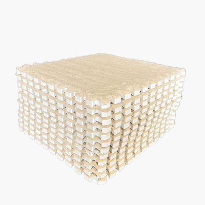 easycustomerlee 12pcs Tiled Puzzle Play Mats Interlocking Shaggy Soft EVA Foam Mats Protective Floor for Children Kids Room Home Parlor Bedroom(Khaki)