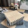 easycustomerlee 12pcs Tiled Puzzle Play Mats Interlocking Shaggy Soft EVA Foam Mats Protective Floor for Children Kids Room Home Parlor Bedroom(Khaki) view 4