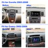 for Toyota Radio Upgrade Corolla 2003-2008 Camry 2002-2006 Highlander 2001-2007 RAV4 2001-2005 Android Stereo Replacement IPS Touch Screen Wireless carplay Android Auto Free Camera view 2