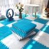 easycustomerlee 12pcs Tiled Puzzle Play Mats Interlocking Shaggy Soft EVA Foam Mats Protective Floor for Children Kids Room Home Parlor Bedroom(Blue) view 2