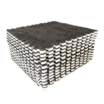 easycustomerlee 12pcs Interlocking Shaggy Soft EVA Foam Tiled Puzzle Play Mats Protective Floor for Children Kids Room Home Parlor Bedroom (Gray)