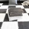 easycustomerlee 12pcs Interlocking Shaggy Soft EVA Foam Tiled Puzzle Play Mats Protective Floor for Children Kids Room Home Parlor Bedroom (Gray) view 4