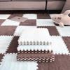 easycustomerlee 12pcs Tiled Puzzle Play Mats Interlocking Shaggy Soft EVA Foam Mats Protective Floor for Children Kids Room Home Parlor Bedroom White Anti-Fatigue view 4
