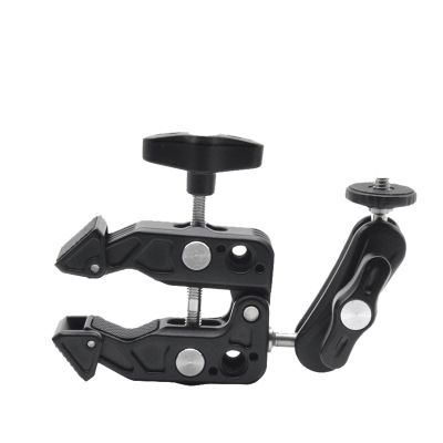 Anntery Camera Super Clamp Mount,with Magic Arm Action Camera Mount with 1/4" & 3/8" Screw Thread for Camera Cage/Lights/Monitor/Shelves/Rods/Cross Bars-A016