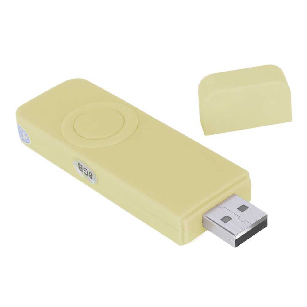 USB MP3 Player, Portable Audio Music Player with 8 GB Memory, HiFi Lossless Sound MP3 Player, 1500 Song Storage, Expandable UP to 64GB, Support OTG (Yellow)