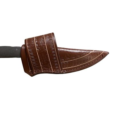 Leather Knife Sheath Fits Buck Zipper Or Buck 692 Vanguard Knife, Fixed Blade Knife Holder, Brown