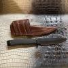 Leather Knife Sheath Fits Buck Zipper Or Buck 692 Vanguard Knife, Fixed Blade Knife Holder, Brown view 2