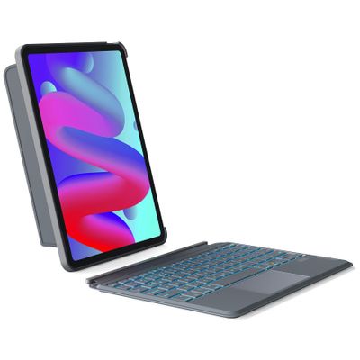 Inateck for iPad Pro 11-inch(1st/2nd/3rd/4th Generation), Air 11" M3/M2, Air 6(M3/M2)/ 5/4 10.9 inch (2022/2020)- Detachable iPad Keyboard Case with 7-Color Backlight and Touchpad, KB04111 Gray