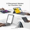 Inateck for iPad Pro 11-inch(1st/2nd/3rd/4th Generation), Air 11" M3/M2, Air 6(M3/M2)/ 5/4 10.9 inch (2022/2020)- Detachable iPad Keyboard Case with 7-Color Backlight and Touchpad, KB04111 Gray view 4