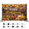 Leowefowa Thanksgiving Wooden Photography Backdrops 10x7ft Happy Thanksgiving Fall Autumn Harvest Pumpkin Turkey Decors Background for Friendsgiving Party Kids Children Family Portrait Studio Props view 3