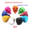 10pcs M3 Aluminum Alloy Step Thumb Screw Computer Case Screw Twist Hand Tighten Screws Anodized 11 Colors (Color : Ti Grey_M3) view 2