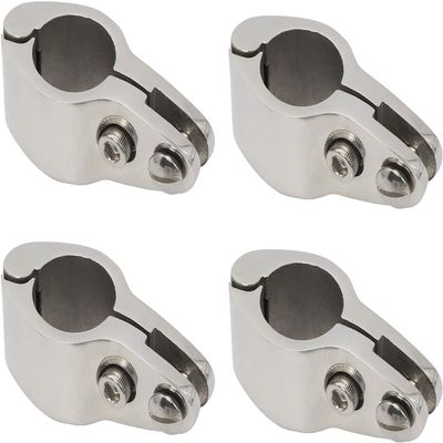 Bimini Top Hinge Rail Mount, 4pcs of 316 Stainless Steel Bimini Top Hinge Rail Mount 1"