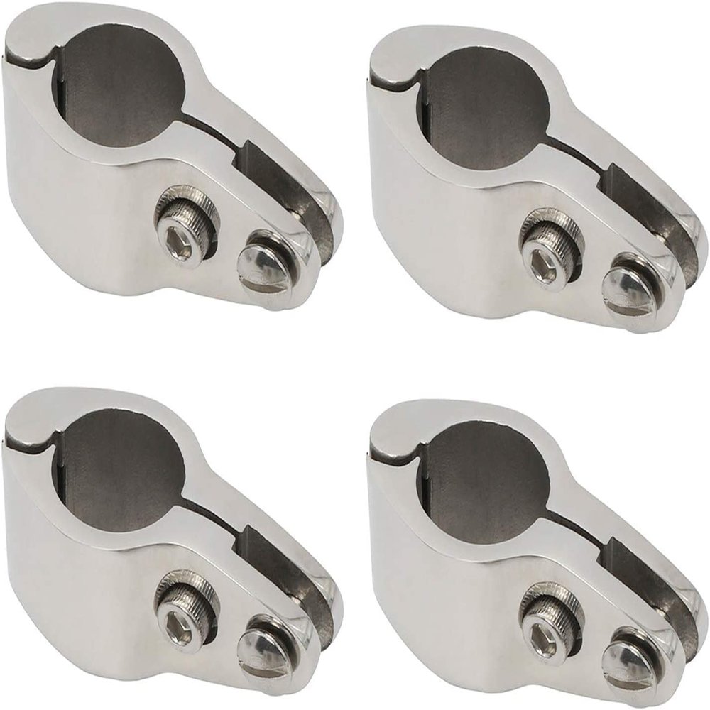 Bimini Top Hinge Rail Mount, 4pcs of 316 Stainless Steel Bimini Top Hinge Rail Mount 1"