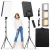 2-Pack 24'' LED Video Light Kit, Heorryn 2800-7500K Dimmable Photography Lighting with Remote and 75inches Stand, CRI 96+ Studio Lights for TikTok, YouTube, Game Streaming, Video Photography view 1