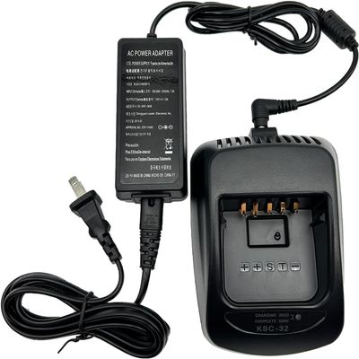 10Pack KSC-32 Rapid Charger with Power Adapter Compatible with TH-D72A TK-2180 TK-3180 TK-5210 TK-5310 NX-5200 NX-5300 NX-5400 NX-410 NX-411 KNB-33L KNB-43L KNB-47L KNB-48L