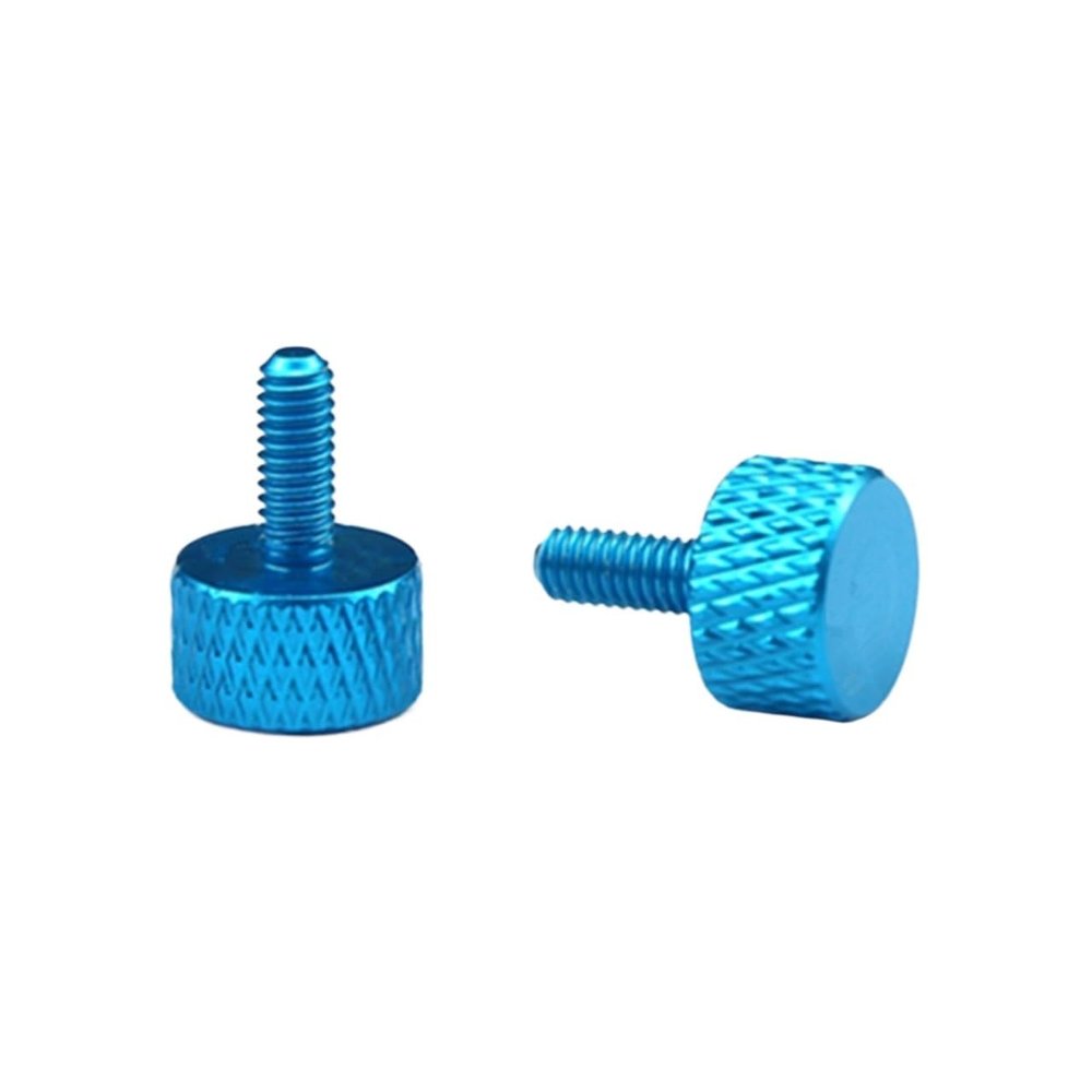 2/5/10pcs M3 Hand-Tighten Knurled Screw DIY Computer Case Side Transparent Cover Plate Aluminum Thunmb Screws Free Removal (Color : Sky Blue_5PCS_M3X10MM)
