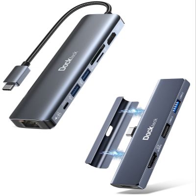 Dockteck USB C Hub, for MacBook Pro, iPad Pro, MacBook Air, XPS