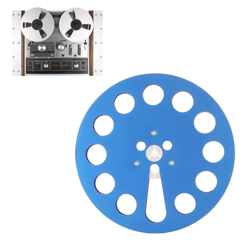 Magnetics Premium Analog Recording Tape 1/4 Master Tape, 7 Inch Empty Tape Reel 11 Holes Open Reel Sound Tape Empty Reel Tape Takeup Reel, Modern Classic Sound (Blue)