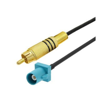 1Pcs RCA Male Plug to Fakra Z Male/Female Video Cable Adapter, RG174 Pigtail Car Parking Reversing Rear View Camera Adapter Cable (Color : RCA M to Fakra Z M, Size : 25CM)