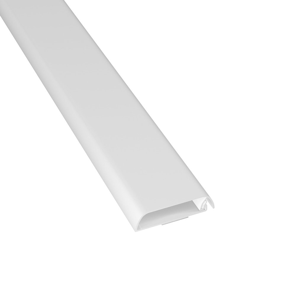 D-Line TV Wall Mount Cord Hider, Hide Mounted TV Cables, Wire Covers, Self Adhesive Cover for Cords, Paintable, Low Profile, Seamless Cable Raceway - 2.36in W x 0.59in H x 15.7in L - White
