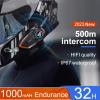 Khptop Motorcycle Helmet Bluetooth Headset 500meters 2 Riders Bluetooth Helmet Intercom Headset with CVC Noise Sound Quality Speakers Communication Systems Motorcycle Riding/Snowmobile/Cycling/Sports view 2