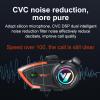Khptop Motorcycle Helmet Bluetooth Headset 500meters 2 Riders Bluetooth Helmet Intercom Headset with CVC Noise Sound Quality Speakers Communication Systems Motorcycle Riding/Snowmobile/Cycling/Sports view 4