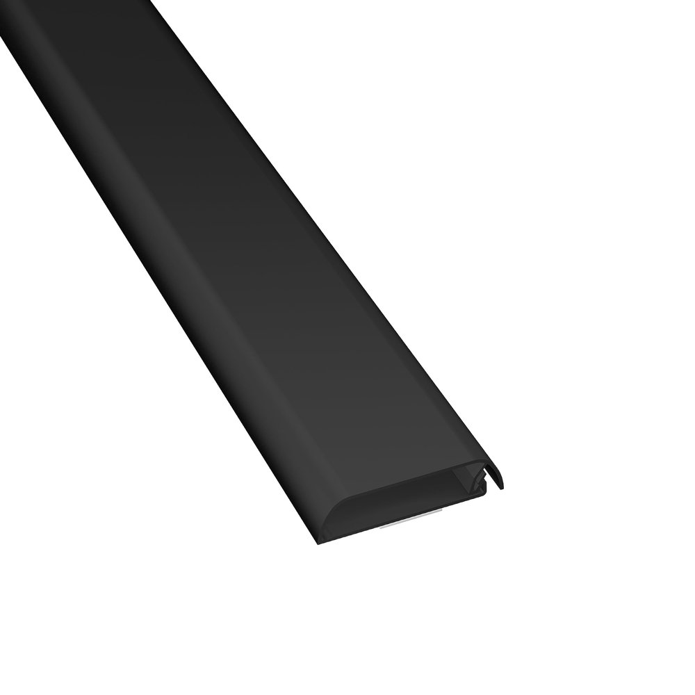D-Line TV Wall Mount Cord Hider, Hide Mounted TV Cables, Wire Covers, Self Adhesive Cover for Cords, Paintable, Low Profile, Seamless Cable Raceway - 2.36in W x 0.59in H x 39in L - Black