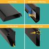 D-Line TV Wall Mount Cord Hider, Hide Mounted TV Cables, Wire Covers, Self Adhesive Cover for Cords, Paintable, Low Profile, Seamless Cable Raceway - 2.36in W x 0.59in H x 39in L - Black view 2