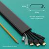 D-Line TV Wall Mount Cord Hider, Hide Mounted TV Cables, Wire Covers, Self Adhesive Cover for Cords, Paintable, Low Profile, Seamless Cable Raceway - 2.36in W x 0.59in H x 39in L - Black view 3