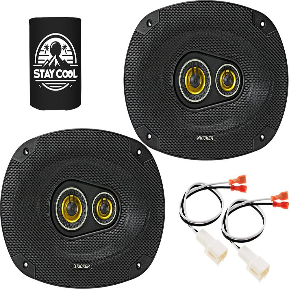 KICKER Speakers 6x9 inch for Toyota Sequoia 2015-2020 Upgrade Kit - Pair of CS Series with Harness, Car Audio Front Door Speaker CSC693, 46CSC6934