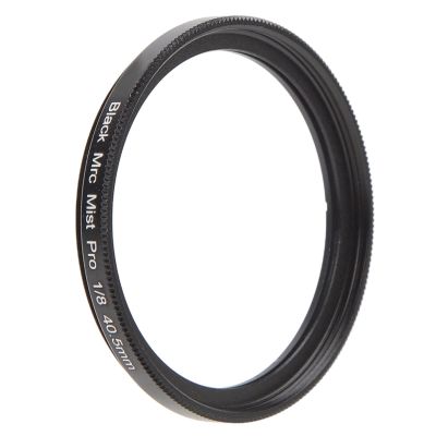 Black Diffusion 1/8 Lens Filter, Oil MRC Coating, Hazy Mist Filter Black Soft Camera Lens Filter for Video Portrait Still Life Scenery (40.5MM)