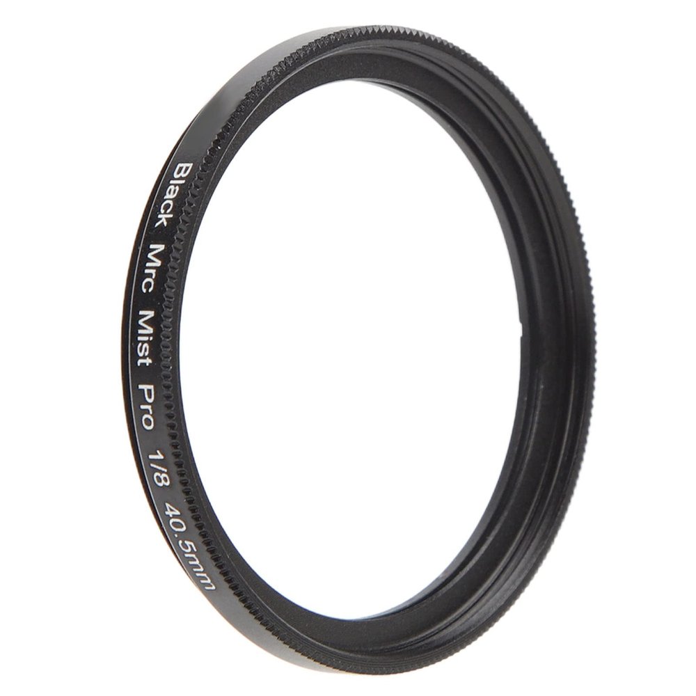 Black Diffusion 1/8 Lens Filter, Oil MRC Coating, Hazy Mist Filter Black Soft Camera Lens Filter for Video Portrait Still Life Scenery (40.5MM)