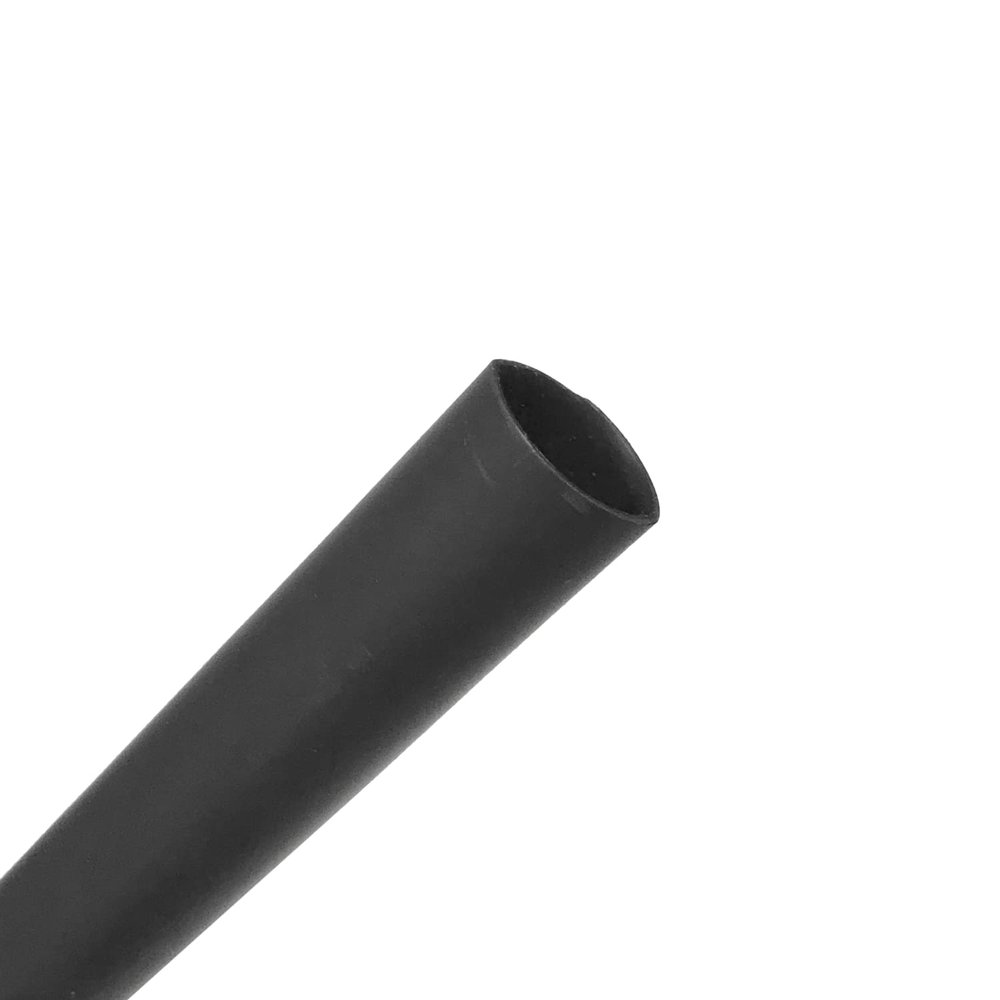 1" Heat Shrink (2:1) Sleeving, Black Thin-Wall PVC Tubing, 50 ft Length