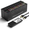 8 Port RCA to HDMI AV to HDMI Converter 1080P/720P 8 Way RCA Composite CVBS AV Switch to HDMI Converter Adapter Support 4:3/16:9 Switch For Sega Xbox PS1 PS2 PS3 N64 NGC SNES WII VHS VCR Camera view 1