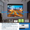 Elite Screens Spectrum RC1 Remotes, 180-INCH Diag 4:3, Motorized Projection Screen Movie Home Theater 4K/8K Ultra HD Ready, ELECTRIC180V2, White CASING view 4