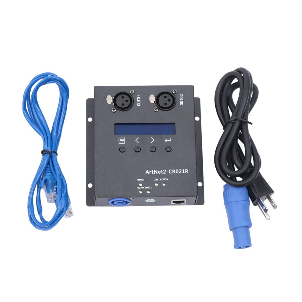 Signal Network Extender with 2-Way Lighting Console Dmx512 Ethernet Cable Signal Network Expand The DMX Output Port of Tiger Touch and Ma2 Phone Booster Network Extender 100Mbps Network Card Speed