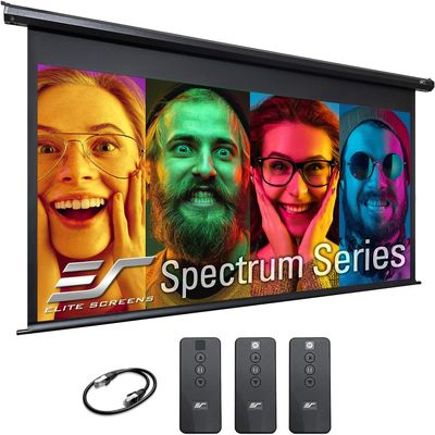 Projector Screen Elite Screens Spectrum, 106-INCH Diag 16:10, Motorized Projection Screen Movie Home Theater 4K/8K Ultra HD Ready, ELECTRIC106X2