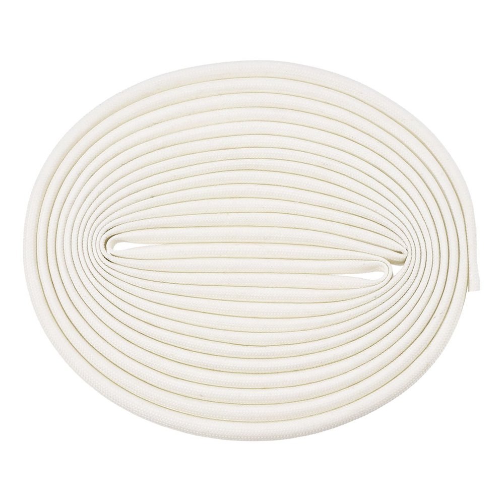 Rebower Silicone Fiberglass Sleeve Insulated Cable Protection Tube [for High-Temperature Applications] - 3M-3mm / White