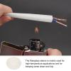 Rebower Silicone Fiberglass Sleeve Insulated Cable Protection Tube [for High-Temperature Applications] - 3M-3mm / White view 3