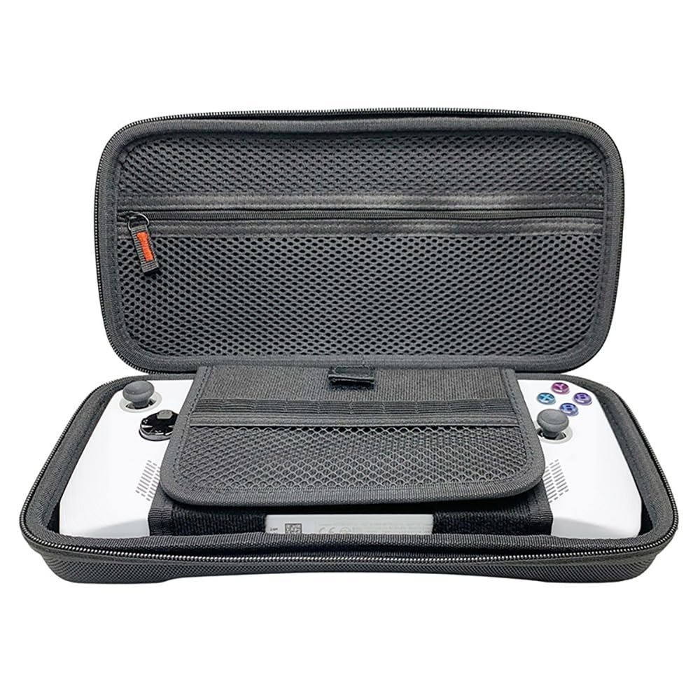 Voikoli Protective Eva Hard Shell Case Compatible with Asus Rog Alloy 7''2023/Asus Rog Ally X 2024,Shockproof,Stylish and Durable Black-b
