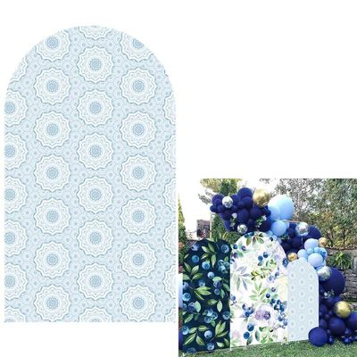 AOSTO Blueberry Arch Backdrop Cover for Birthday Baby Shower Wedding Party Decoration,Elastic Fabric Background (Width=48"(120cm),Height=85"(210cm),GUS-Arch-GX-899)
